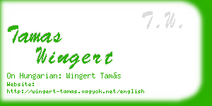 tamas wingert business card